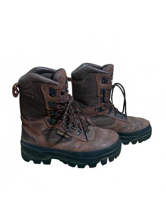 LaCrosse Shoes - LaCrosse Womens Hiking Trail Boots Size 8.5 Brown Leather Durable Outdoor 5670W